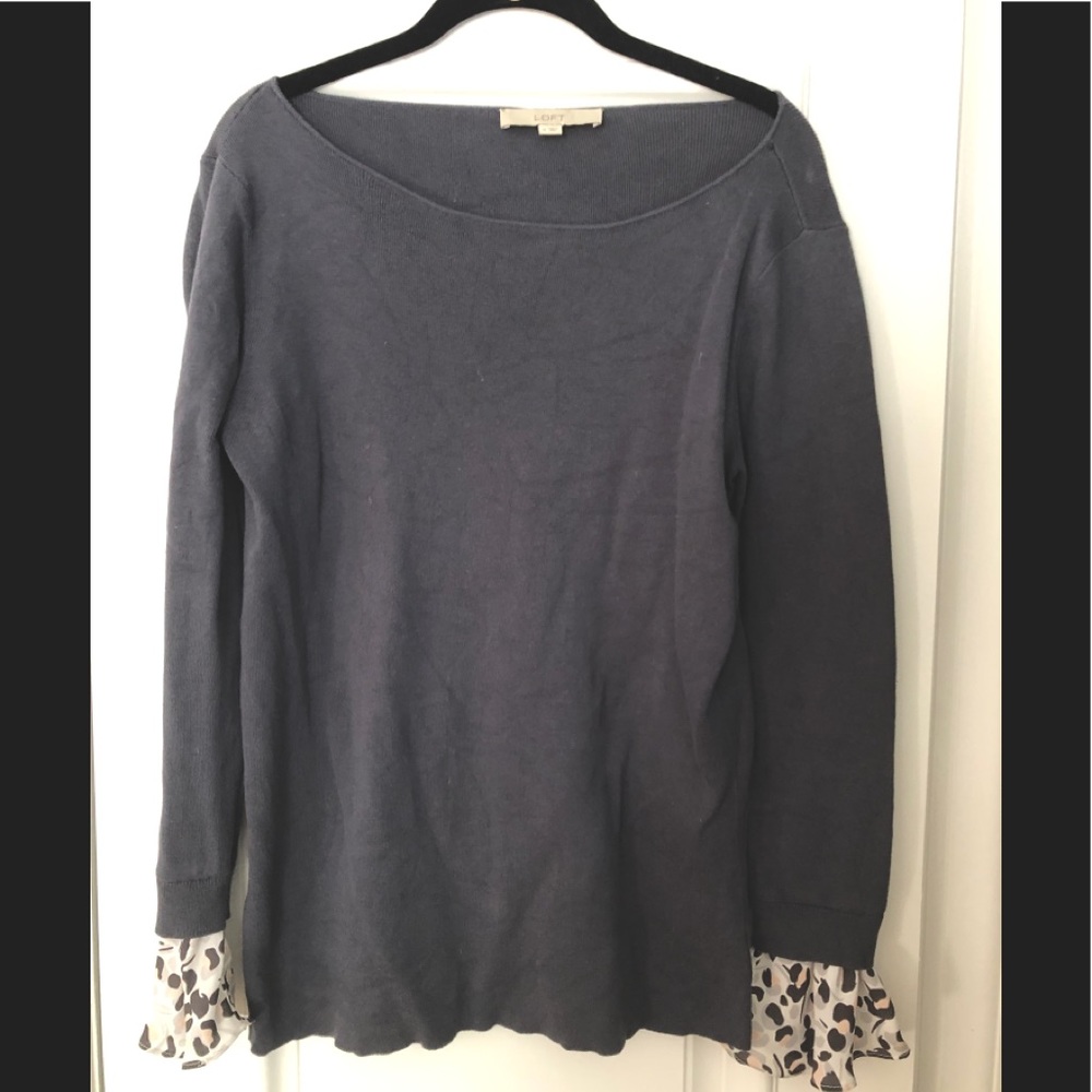 Loft leopard cuff sweater